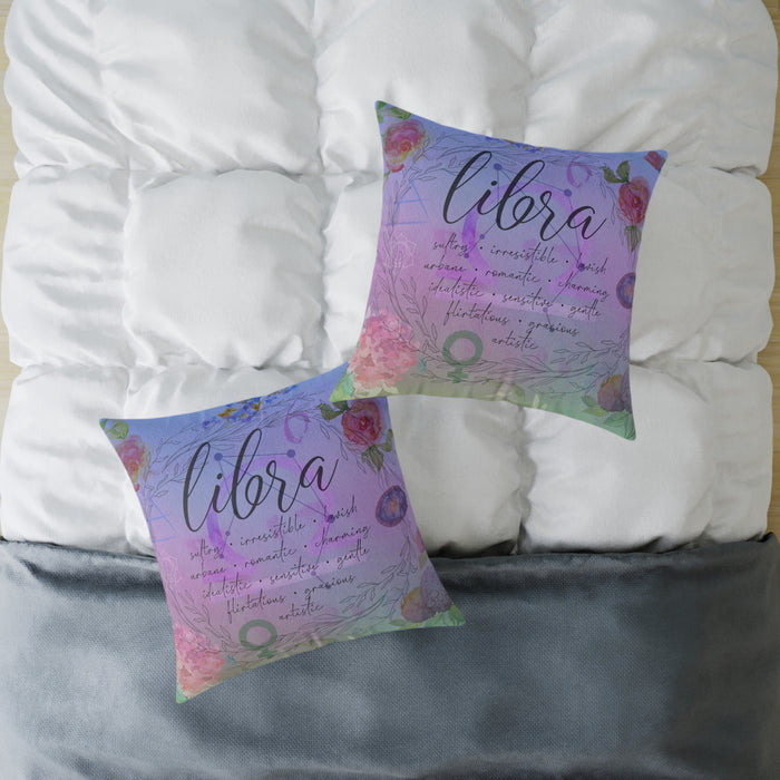 Libra Square Poly Canvas Pillow