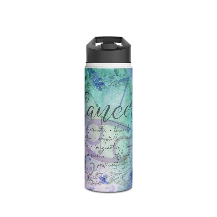 Cancer Stainless Steel Water Bottle, Standard Lid