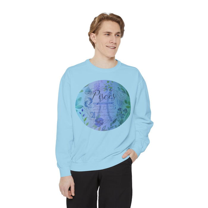 Pisces Unisex Garment-Dyed Sweatshirt