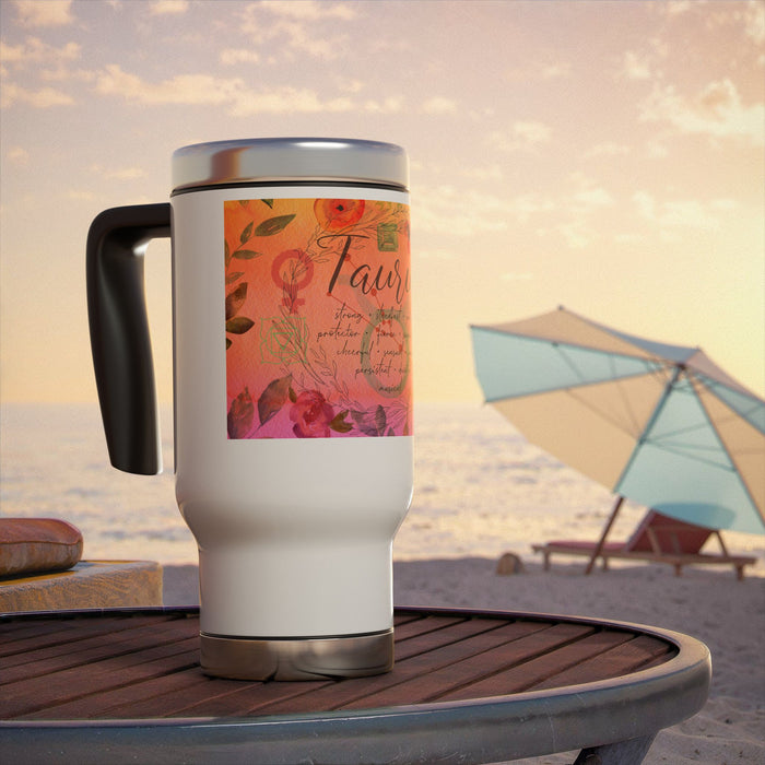 Taurus Stainless Steel Travel Mug with Handle, 14oz