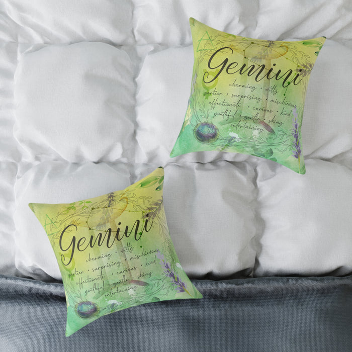 Gemini Square Poly Canvas Pillow