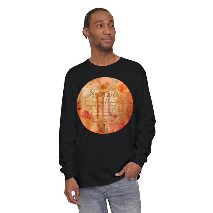 Scorpio Unisex Garment-dyed Long Sleeve T-Shirt