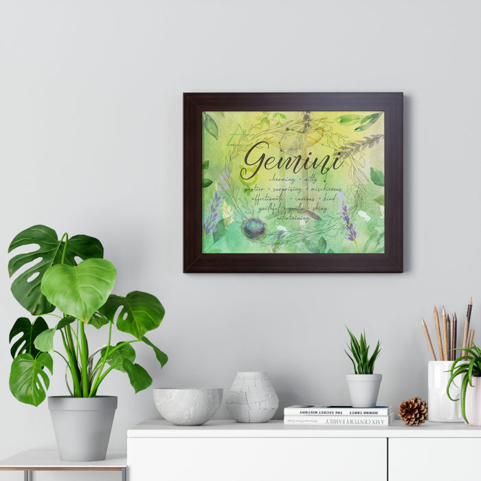 Gemini Framed Horizontal Poster