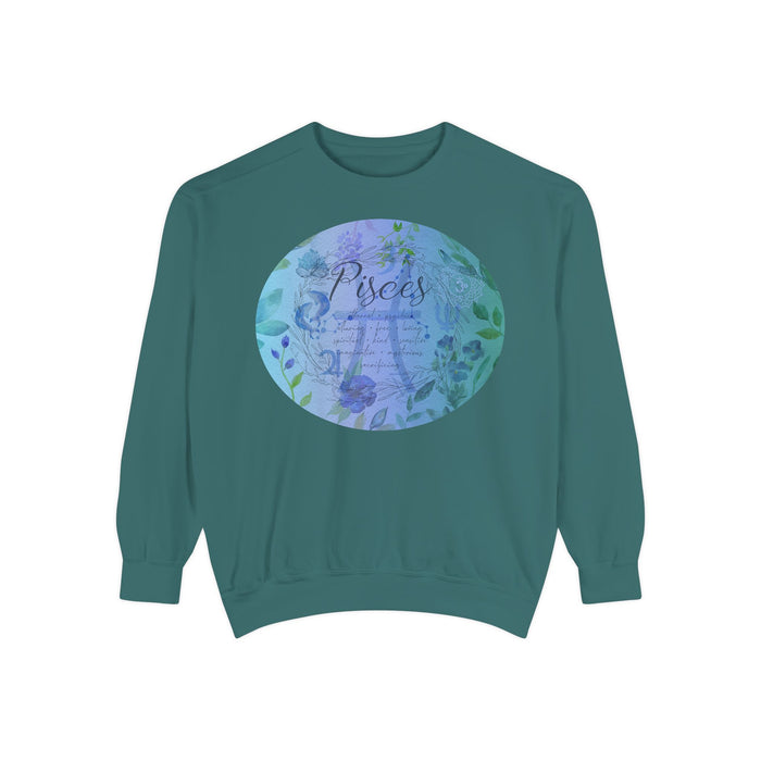 Pisces Unisex Garment-Dyed Sweatshirt