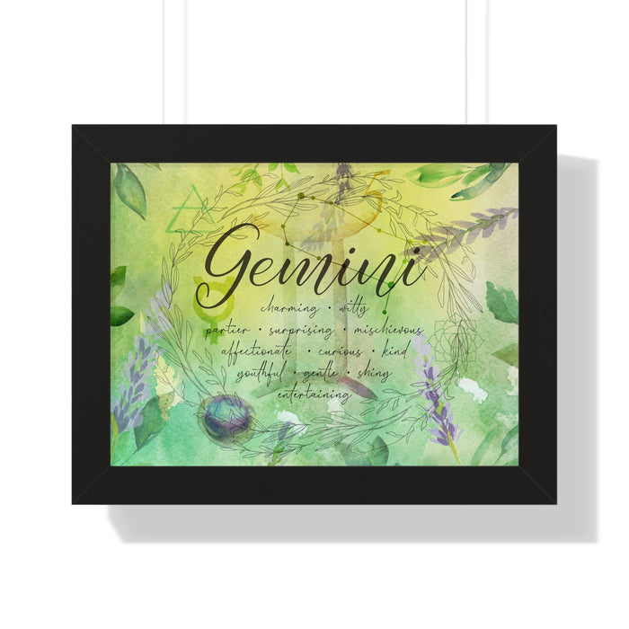 Gemini Framed Horizontal Poster