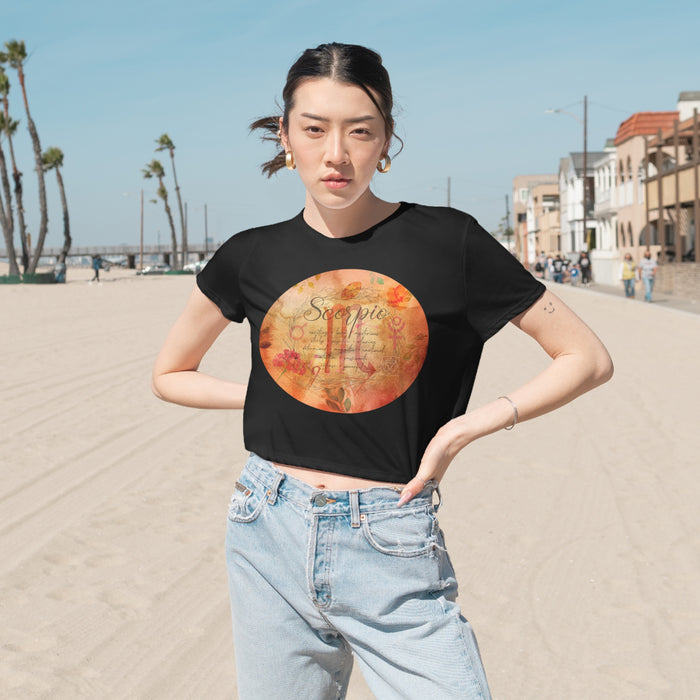Scorpio Women's Flowy Cropped Tee