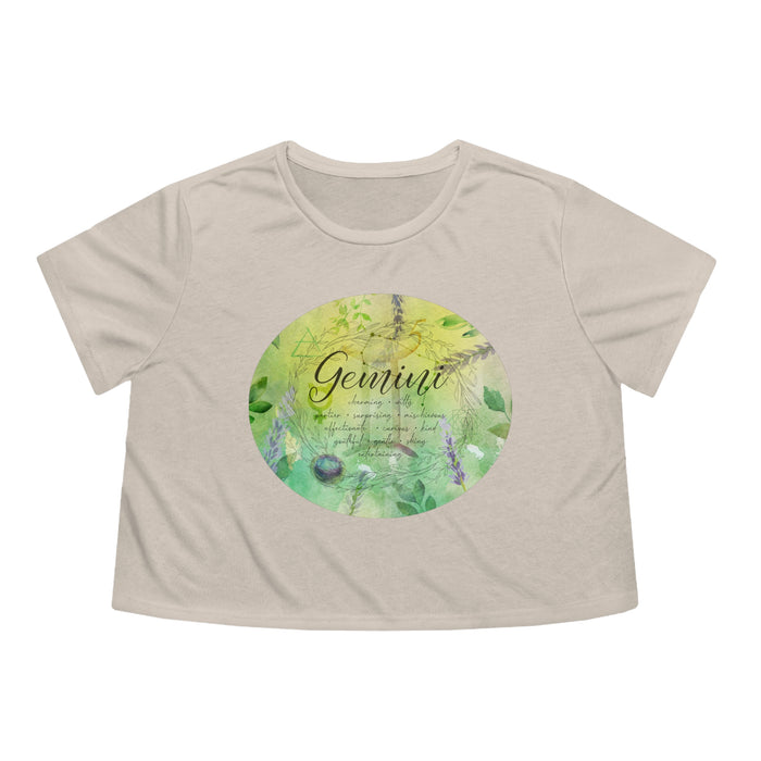 Gemini Women's Flowy Cropped Tee