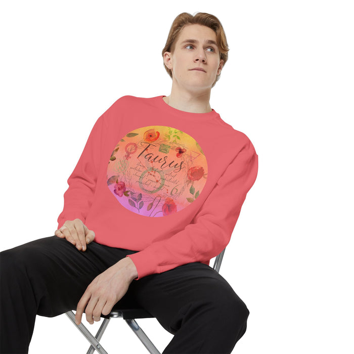 Taurus Unisex Garment-Dyed Sweatshirt
