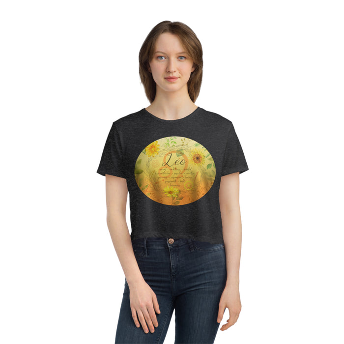 Leo Women's Flowy Cropped Tee