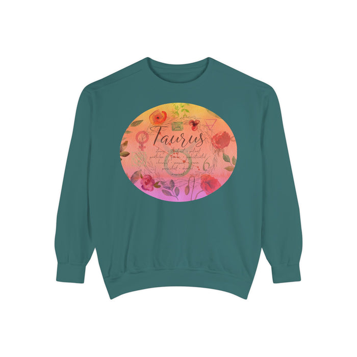 Taurus Unisex Garment-Dyed Sweatshirt