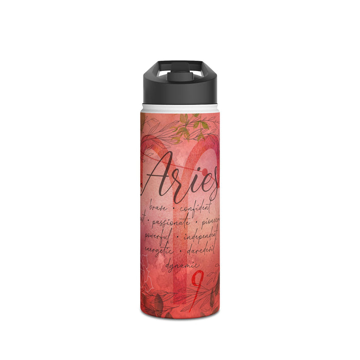 Aries Stainless Steel Water Bottle, Standard Lid
