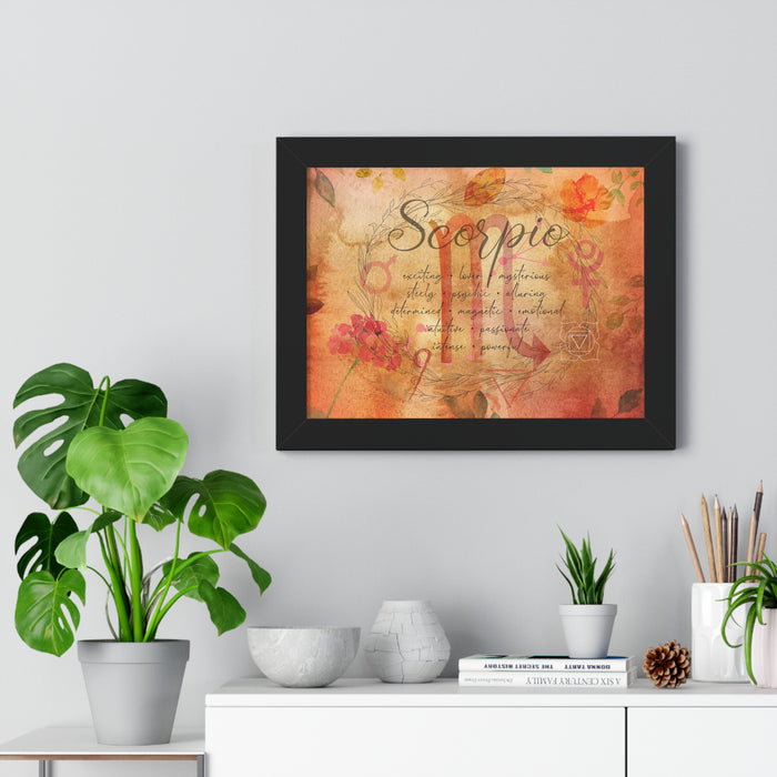 Scorpio Framed Horizontal Poster