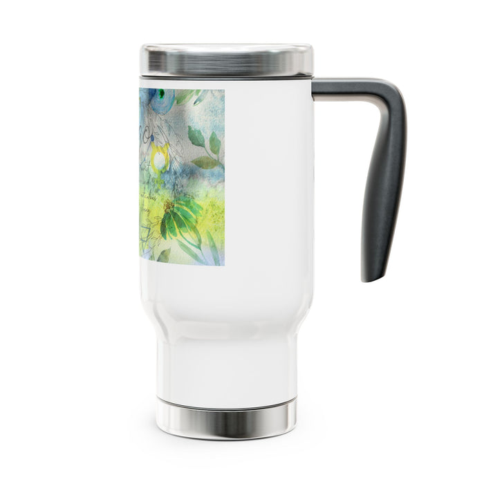 Virgo Stainless Steel Travel Mug with Handle, 14oz