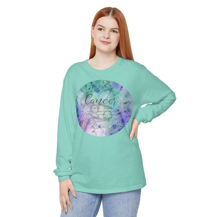 Cancer Unisex Garment-dyed Long Sleeve T-Shirt