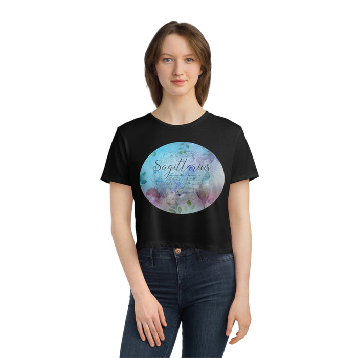 Sagittarius Women's Flowy Cropped Tee