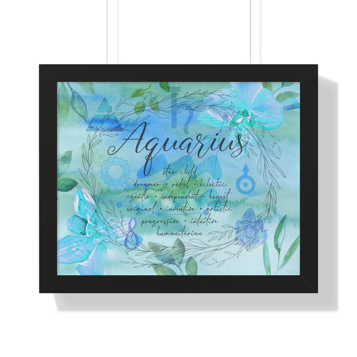 Aquarius Framed Horizontal Poster