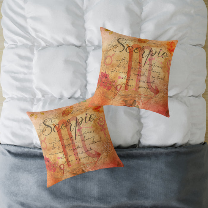 Scorpio Square Poly Canvas Pillow