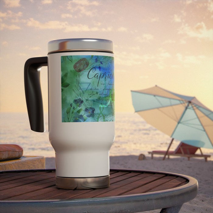 Capricorn Stainless Steel Travel Mug with Handle, 14oz