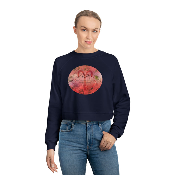 Aries Women's Cropped Fleece Pullover