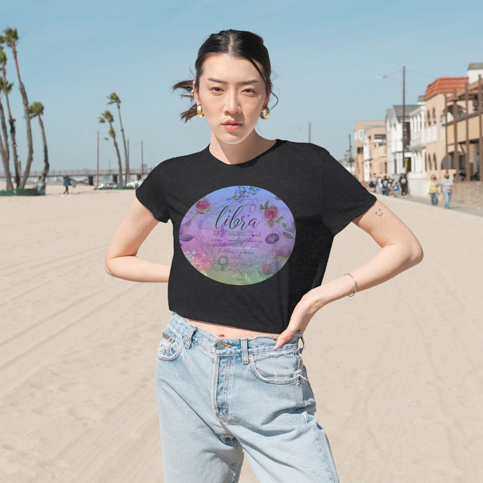 Libra Women's Flowy Cropped Tee