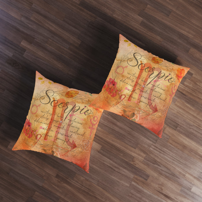 Scorpio Tufted Floor Pillow, Square