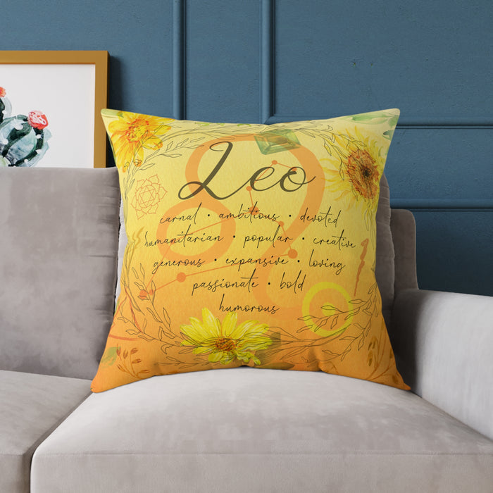 Leo Square Poly Canvas Pillow