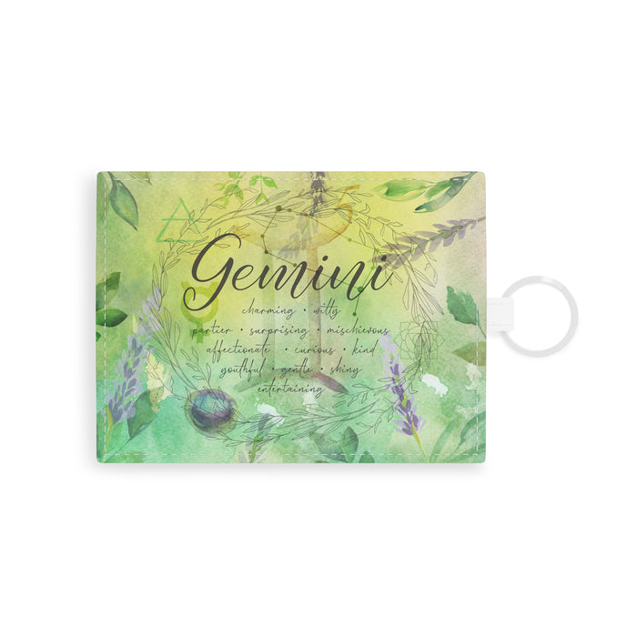 Gemini Saffiano Leather Card Holder