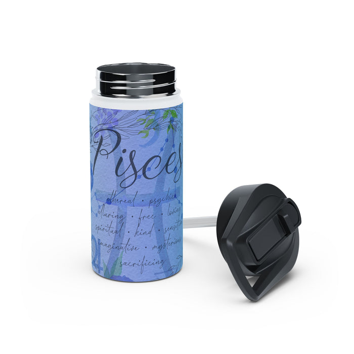Pisces Stainless Steel Water Bottle, Standard Lid