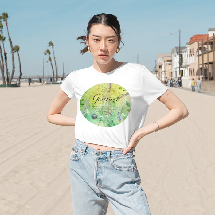 Gemini Women's Flowy Cropped Tee