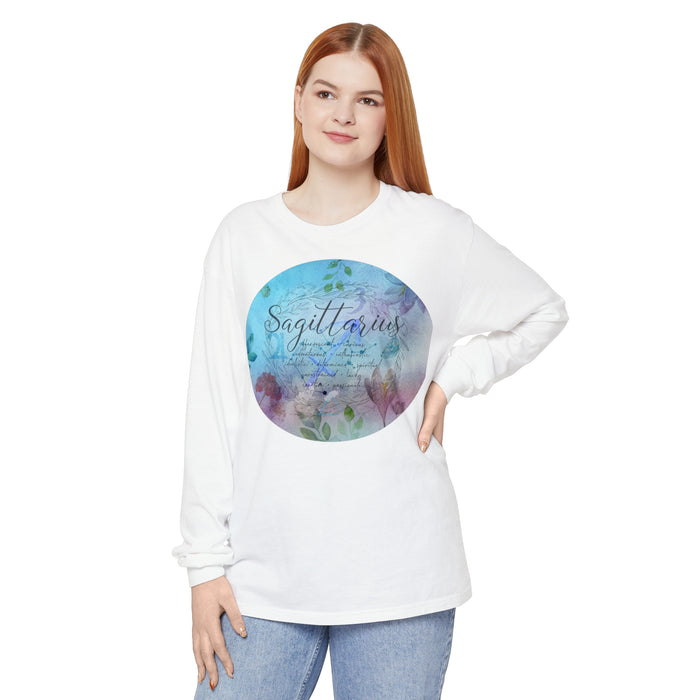 Sagittarius Unisex Garment-dyed Long Sleeve T-Shirt