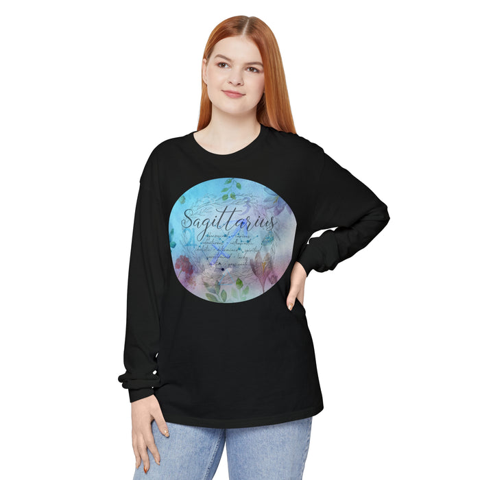 Sagittarius Unisex Garment-dyed Long Sleeve T-Shirt