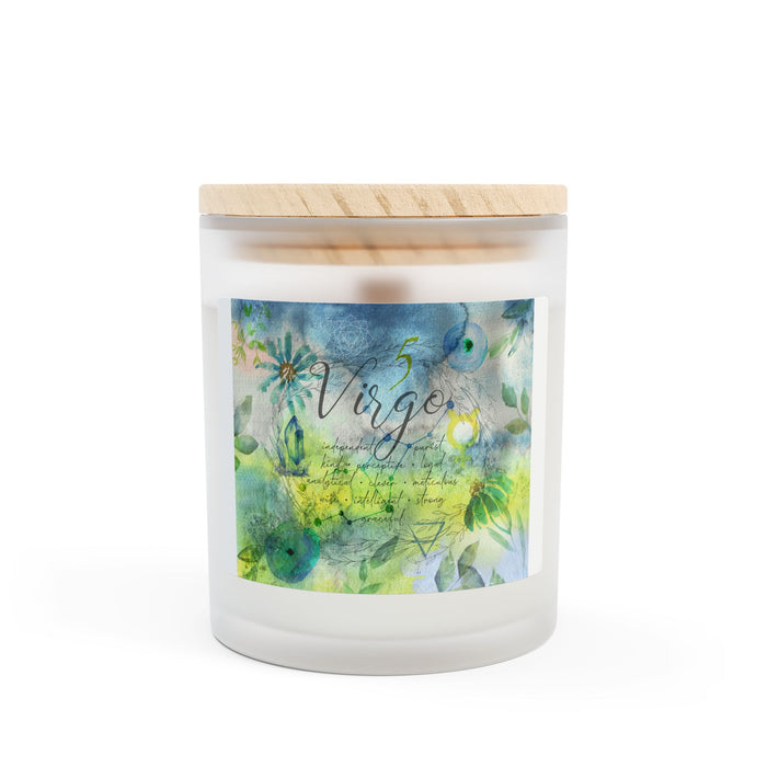 Virgo Frosted Glass Candle, 11oz