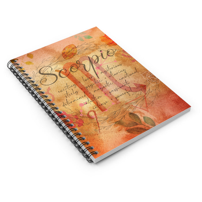 Scorpio Spiral Notebook - Ruled Line