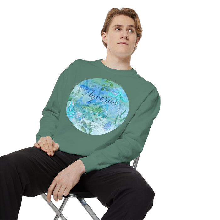 Aquarius Unisex Garment-Dyed Sweatshirt