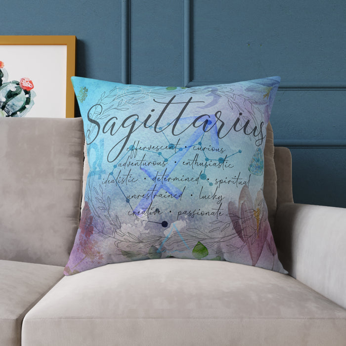 Sagittarius Square Poly Canvas Pillow