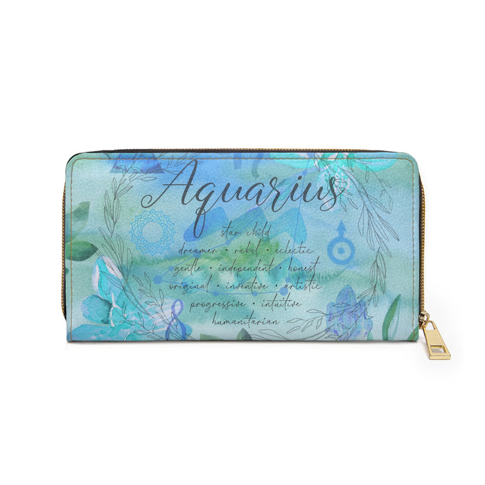 Aquarius Zipper Wallet