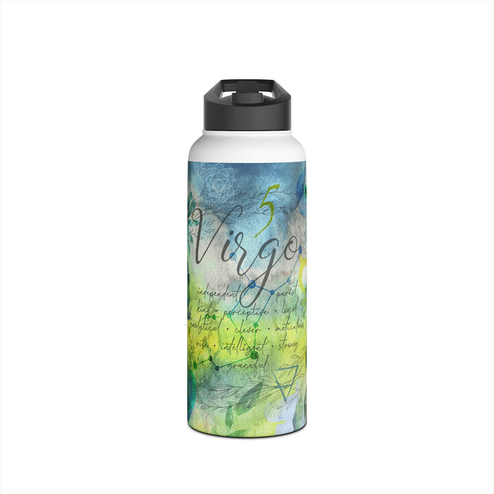 Virgo Stainless Steel Water Bottle, Standard Lid