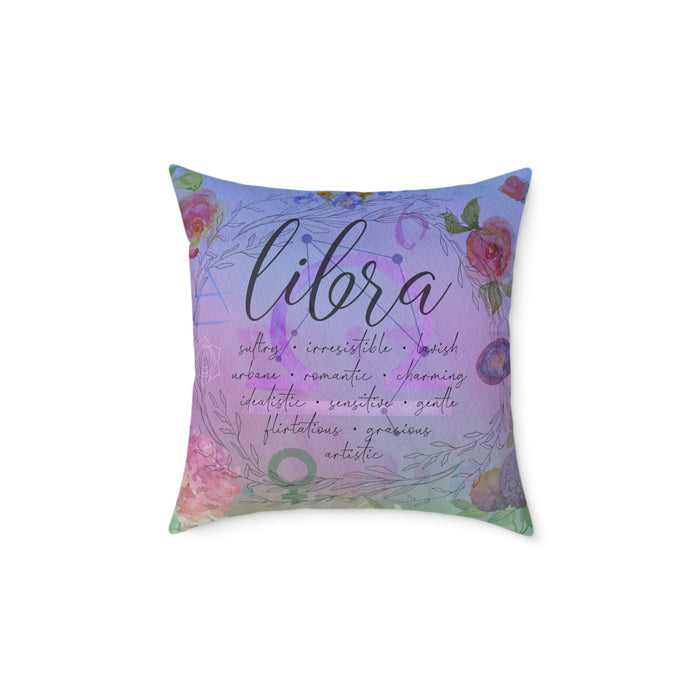Libra Square Poly Canvas Pillow