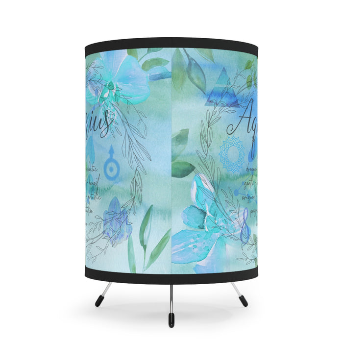 Aquarius Tripod Lamp with High-Res Printed Shade, US\CA plug