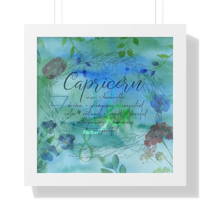 Capricorn Framed Horizontal Poster