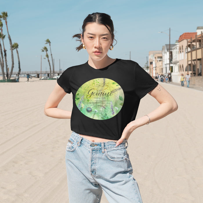 Gemini Women's Flowy Cropped Tee