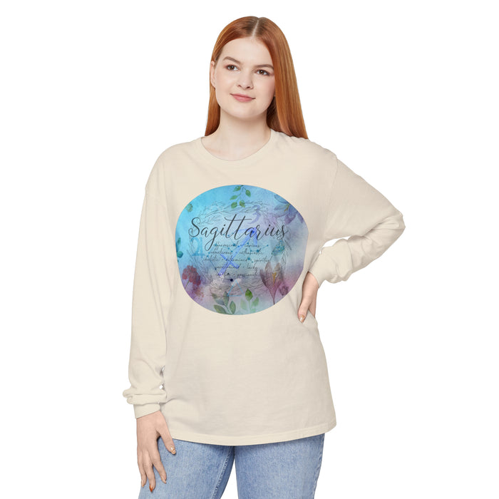 Sagittarius Unisex Garment-dyed Long Sleeve T-Shirt