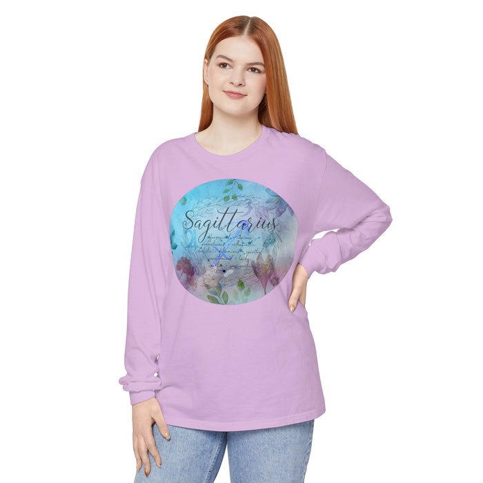 Sagittarius Unisex Garment-dyed Long Sleeve T-Shirt