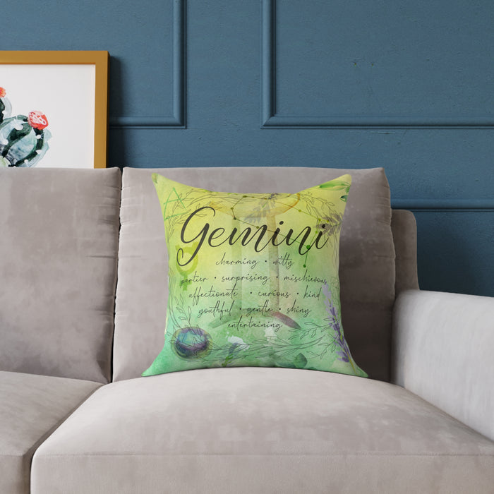 Gemini Square Poly Canvas Pillow