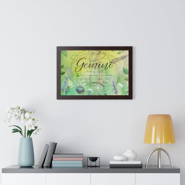 Gemini Framed Horizontal Poster