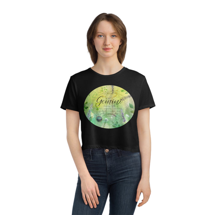 Gemini Women's Flowy Cropped Tee