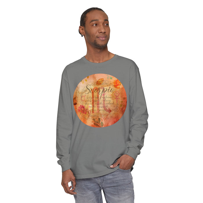 Scorpio Unisex Garment-dyed Long Sleeve T-Shirt