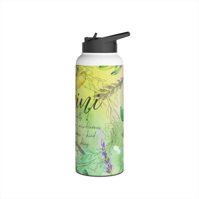 Gemini Stainless Steel Water Bottle, Standard Lid
