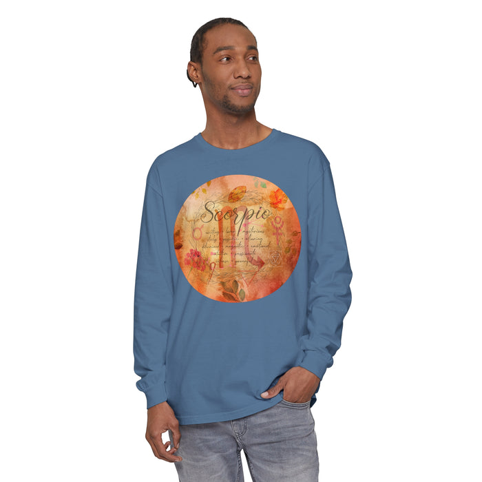 Scorpio Unisex Garment-dyed Long Sleeve T-Shirt