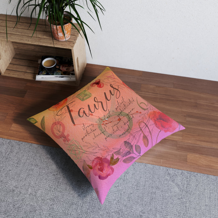 Taurus Tufted Floor Pillow, Square